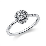 Ring 14 kt WG, 42 Brill. 0,28 ct, TW-si