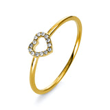 Ring 18 kt GG, 14 Brill. 0,05 ct, TW-si