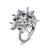 Ring 18 kt WG, 30 Nav. 1,56 ct, TW-si