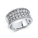 Ring 18 kt WG, 30 Brill. 1,78 ct, TW-vsi, 44 Brill. 0,26 ct, TW-vsi