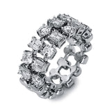 Ring 18 kt WG, 7 Sm.schliff 1,33 ct, TW-vsi/si, 7 Brill. 0,98 ct, TW-vsi/si