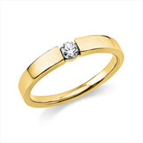 Ring 14 kt GG, 1 Brill. 0,15 ct, TW-si