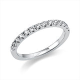 Ring 18 kt WG, 14 Brill. 0,43 ct, TW-si