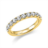 Ring 14 kt GG, 11 Brill. 0,87 ct, TW-si,