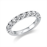 Ring 14 kt WG, 10 Brill. 1,07 ct, TW-si