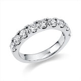 Ring 18 kt WG, 2 Brill. 0,36 ct, TW-si, 7 Brill. 1,12 ct, TW-si