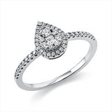 Ring 950 Pt Platin, 1 Brill. 0,04 ct, TW-si, 1 Princ. 0,07 ct, TW-si, 45 Brill. 0,22 ct, TW-si