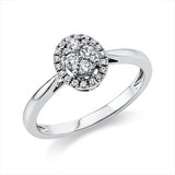 Ring 14 kt WG, 28 Brill. 0,26 ct, TW-si