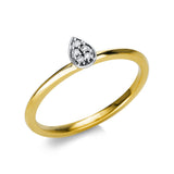 Ring 18 kt GG+WG, 5 Brill. 0,03 ct, TW-si