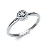 Ring 18 kt WG, 15 Brill. 0,12 ct, TW-si