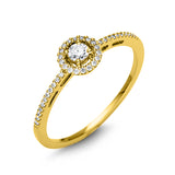 Ring 18 kt GG, 41 Brill. 0,22 ct, TW-si