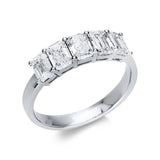 Ring 18 kt WG, 5 Sm.schliff 2,03 ct, TW-si