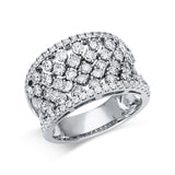 Ring 18 kt WG, 42 Brill. 0,40 ct, TW/W-si, 43 Brill. 1,74 ct, TW/W-si