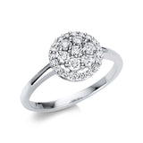 Ring 18 kt WG, 7 Brill. 0,31 ct, TW-si, 20 Brill. 0,16 ct, TW-si