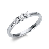 Ring 18 kt WG, 3 Brill. 0,24 ct, TW-si