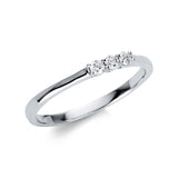 Ring 18 kt WG, 3 Brill. 0,12 ct, TW-si