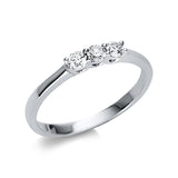 Ring 18 kt WG, 3 Brill. 0,24 ct, TW-si