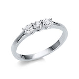 Ring 18 kt WG, 3 Brill. 0,31 ct, TW-si