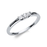 Ring 18 kt WG, 3 Brill. 0,14 ct, TW-si