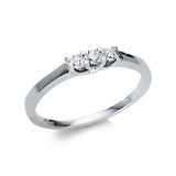 Ring 18 kt WG, 3 Brill. 0,17 ct, TW-si