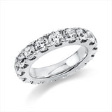 Ring 950 Pt Platin, 16 Brill. 3,73 ct, TW-si