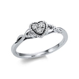 Ring 18 kt WG, 3 Brill. 0,09 ct, TW-si