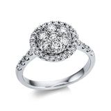 Ring 18 kt WG, 43 Brill. 0,99 ct, TW-si