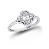 Ring 18 kt WG, 8 Brill. 0,11 ct, TW-si, 3 Bag. 0,11 ct, TW-si, 4 Brill. 0,02 ct, TW-si