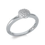 Ring 18 kt WG, 35 Brill. 0,22 ct, TW-si