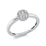 Ring 18 kt WG, 39 Brill. 0,42 ct, TW-si