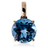 Anhänger 18 kt RG, mit Öse, 1 Topas 3,00 ct Lond. blue